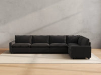 Modular Cero Modular Sectionals | 5-Piece Grey Linen Large Space L-Shaped Sectionals 5-Seater