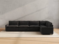 Modular Cero Reclining Sectionals | 5-Piece Grey Linen Large Space L-Shaped Sectionals 5-Seater