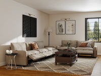 Modular Cero Reclining Sectionals | 5-Piece Khaki Linen Home Living Corner Sectionals 5-Seater