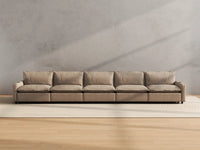 Modular Cero Reclining Sectionals | 5-Piece Khaki Linen Home Living Couch Sectionals 5-Seater