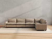 Modular Cero Modular Sectionals | 5-Piece Khaki Linen Home Living L-Shaped Sectionals 5-Seater