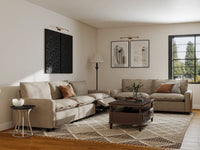 Modular Cero Reclining Sectionals | 5-Piece Khaki Linen Large Space Corner Sectionals 5-Seater