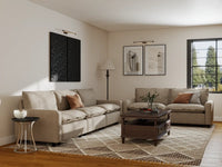 Modular Cero Modular Sectionals | 5-Piece Khaki Linen Large Space Corner Sectionals 5-Seater