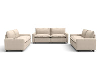 6 Piece Beige Linen Large Space U Shaped Sectionals 6 Seater 2