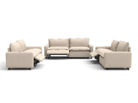 6 Piece Beige Linen Large Space U Shaped Sectionals 6 Seater 3