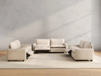 6 Piece Beige Linen Large Space U Shaped Sectionals 6 Seater 5
