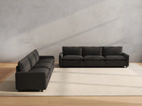 6 Piece Grey Linen Grand Estate V Shaped Sectionals 6 Seater 4