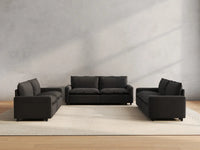 6 Piece Grey Linen Great Room U Shaped Sectionals 6 Seater 4