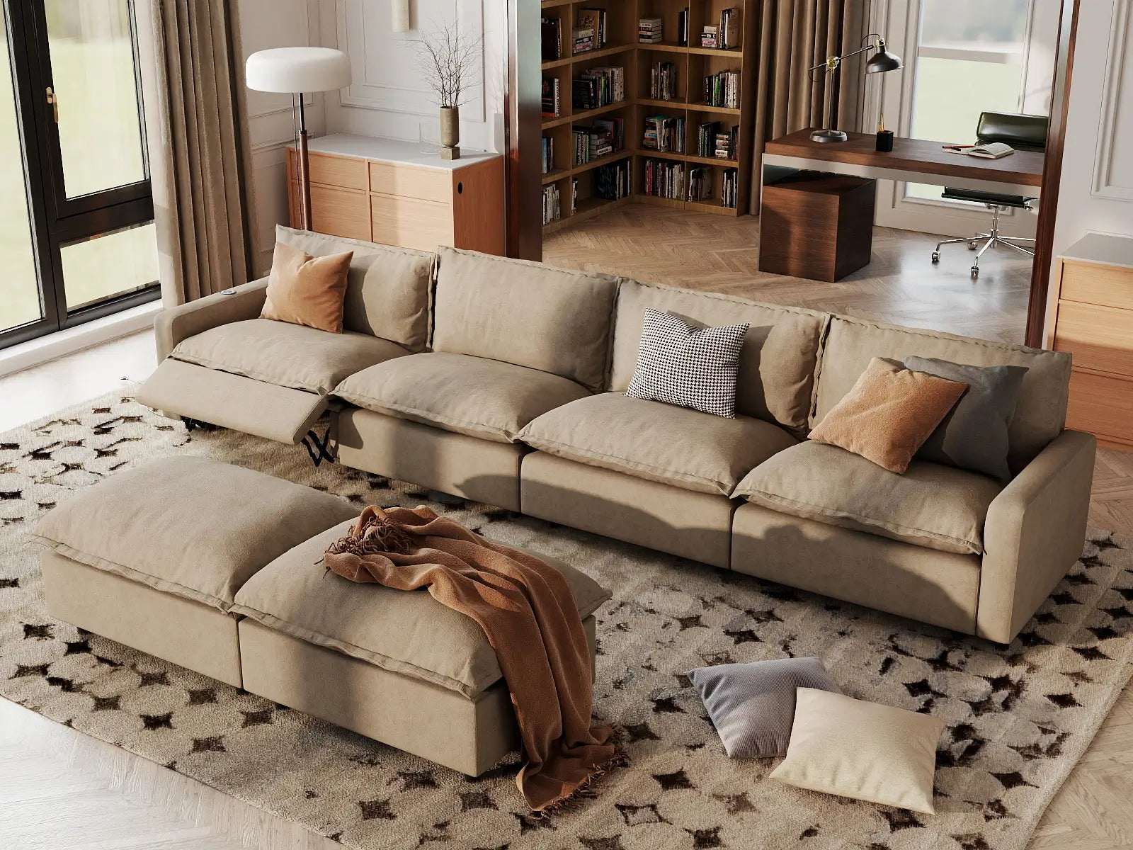 4-Seater Recliner Sofa