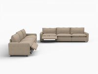 6 Piece Khaki Linen Grand Estate V Shaped Sectionals 6 Seater 3