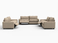 6 Piece Khaki Linen Luxury Villa U Shaped Sectionals 6 Seater 3