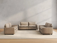 6 Piece Khaki Linen Luxury Villa U Shaped Sectionals 6 Seater 4