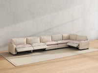 Modular Cero Reclining Sectionals | 6-Piece Beige Linen Home Living L-Shaped Sectionals 6-Seater