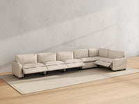 Modular Cero Reclining Sectionals | 6-Piece Beige Linen Home Living L-Shaped Sectionals 6-Seater