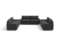 Modular Cero Reclining Sectionals | 6-Piece Grey Linen Grand Estate U-Shaped Sectionals 6-Seater