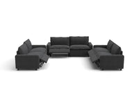 Modular Cero Reclining Sectionals | 6-Piece Grey Linen Grand Estate U-Shaped Sectionals 6-Seater