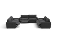 Modular Cero Reclining Sectionals | 6-Piece Grey Linen Grand Estate U-Shaped Sectionals 6-Seater