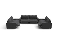 Modular Cero Reclining Sectionals | 6-Piece Grey Linen Grand Estate U-Shaped Sectionals 6-Seater