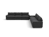 Modular Cero Reclining Sectionals | 6-Piece Grey Linen Grand Estate V-Shaped Sectionals 6-Seater