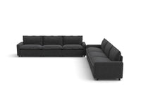 Modular Cero Reclining Sectionals | 6-Piece Grey Linen Grand Estate V-Shaped Sectionals 6-Seater