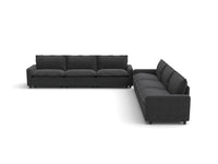 Modular Cero Reclining Sectionals | 6-Piece Grey Linen Grand Estate V-Shaped Sectionals 6-Seater