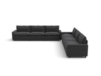 Modular Cero Reclining Sectionals | 6-Piece Grey Linen Grand Estate V-Shaped Sectionals 6-Seater