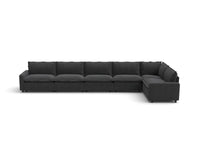 Modular Cero Reclining Sectionals | 6-Piece Grey Linen Home Living L-Shaped Sectionals 6-Seater