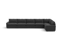 Modular Cero Sectional Modular Couch | 6-Piece Grey Linen Home Living L-Shaped Sectionals 6-Seater