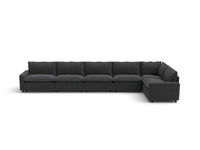 Modular Cero Reclining Sectionals | 6-Piece Grey Linen Home Living L-Shaped Sectionals 6-Seater