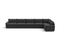 Modular Cero Reclining Sectionals | 6-Piece Grey Linen Home Living L-Shaped Sectionals 6-Seater
