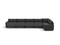 Modular Cero Reclining Sectionals | 6-Piece Grey Linen Home Living L-Shaped Sectionals 6-Seater