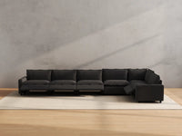 Modular Cero Reclining Sectionals | 6-Piece Grey Linen Home Living L-Shaped Sectionals 6-Seater