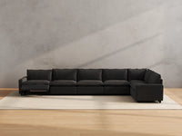 Modular Cero Reclining Sectionals | 6-Piece Grey Linen Home Living L-Shaped Sectionals 6-Seater