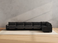 Modular Cero Reclining Sectionals | 6-Piece Grey Linen Home Living L-Shaped Sectionals 6-Seater
