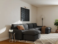 Modular Cero Modular Sectionals | 6-Piece Grey Linen Large Space U-Shaped Sectionals 4-Seater with 2-Ottomans