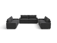 Modular Cero Reclining Sectionals | 6-Piece Grey Linen Large Space U-Shaped Sectionals 6-Seater