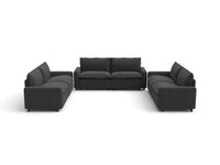 Modular Cero Reclining Sectionals | 6-Piece Grey Linen Large Space U-Shaped Sectionals 6-Seater