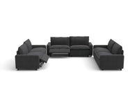 Modular Cero Reclining Sectionals | 6-Piece Grey Linen Large Space U-Shaped Sectionals 6-Seater