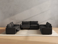 Modular Cero Reclining Sectionals | 6-Piece Grey Linen Large Space U-Shaped Sectionals 6-Seater