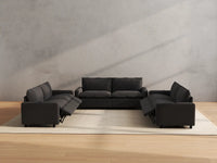 Modular Cero Reclining Sectionals | 6-Piece Grey Linen Large Space U-Shaped Sectionals 6-Seater