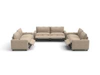 Modular Cero Reclining Sectionals | 6-Piece Khaki Linen Grand Estate U-Shaped Sectionals 6-Seater
