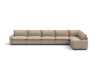 Modular Cero Reclining Sectionals | 6-Piece Khaki Linen Home Living L-Shaped Sectionals 6-Seater