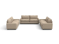 Modular Cero Modular Sectionals | 6-Piece Khaki Linen Large Space U-Shaped Sectionals 6-Seater