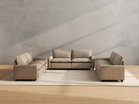 Modular Cero Modular Sectionals | 6-Piece Khaki Linen Large Space U-Shaped Sectionals 6-Seater