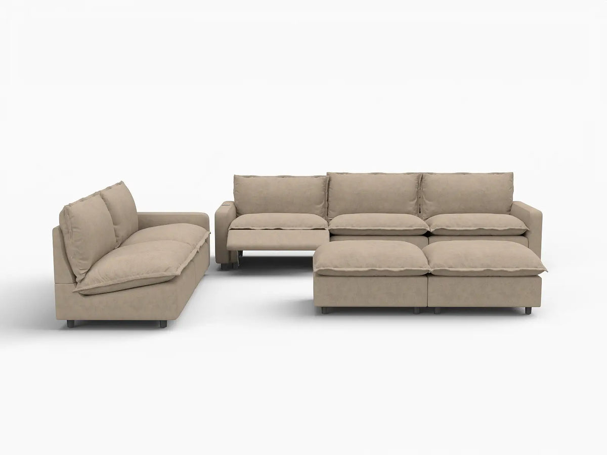 7 Piece Khaki Linen Sit Sleep Play Sofa Sets 5 Seater with 2 Ottomans 3 adabfea5 f1a3 4828 b42e e13e5ad069e9
