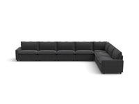 Modular Cero Modular Sectionals | 7-Piece Grey Linen Grand Estate V-Shaped Sectionals 7-Seater
