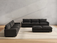 8 Piece Grey Linen Weightless Feel Sofa Sets 6 Seater with 2 Ottomans 4
