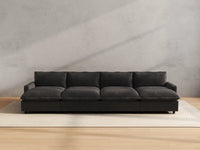 Modular Cero Modular Sectionals | 8-Piece Grey Linen Open Space Pit Sectionals 4-Seater with 4-Ottomans