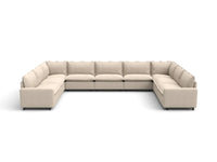 Modular Cero Modular Sectionals | 9-Piece Beige Linen Grand Estate U-Shaped Sectionals 9-Seater