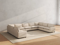 Modular Cero Modular Sectionals | 9-Piece Beige Linen Grand Estate U-Shaped Sectionals 9-Seater